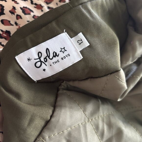 NWOT $600 PARKA PATCHED‎ HOODED Real Fur Removable Lining KHAKI COAT Sz Kid 12 - Picture 13 of 16